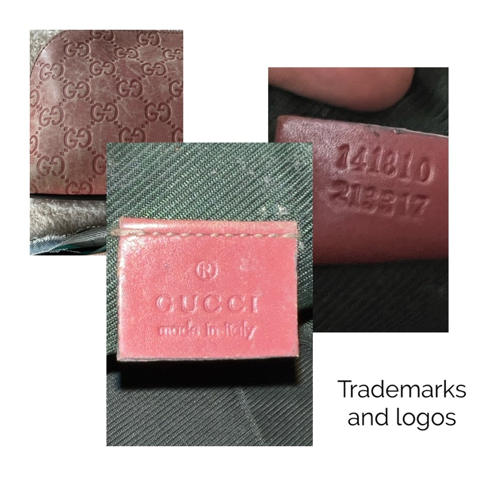 Authentic: Vintage, Gucci Guccissima GG Pouch - converted to crossbody bag - Picture 7 of 9
